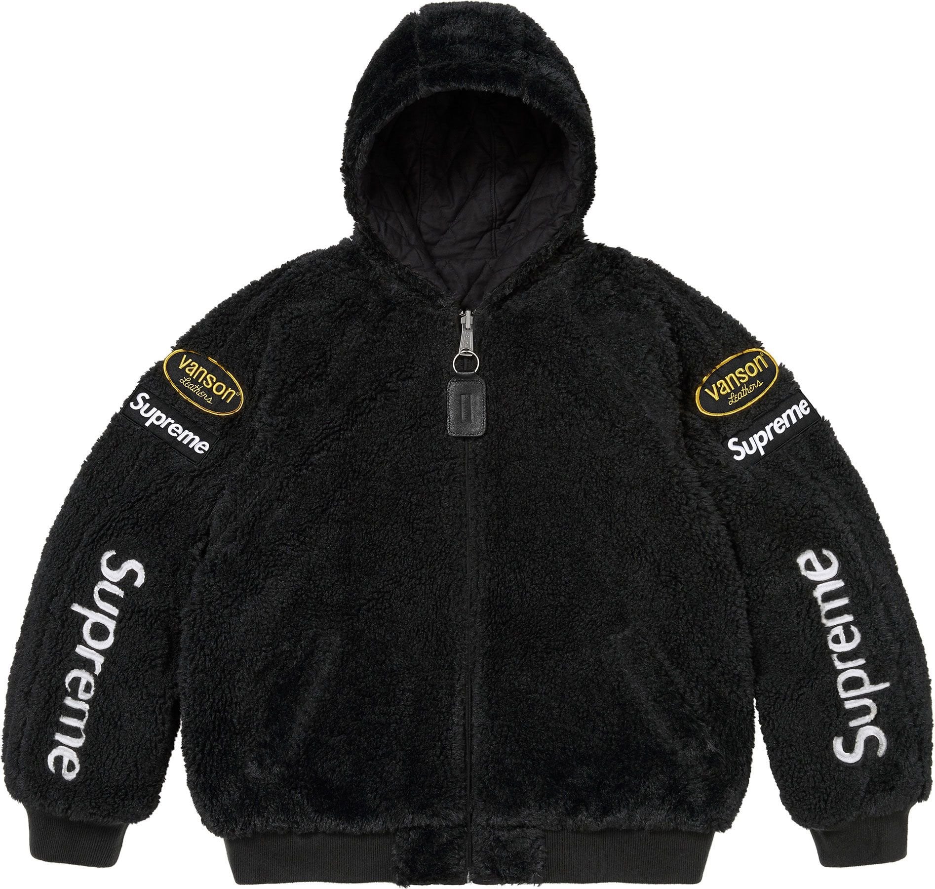Supreme®/Vanson Leathers® Reversible Quilted Hooded Jacket view 2